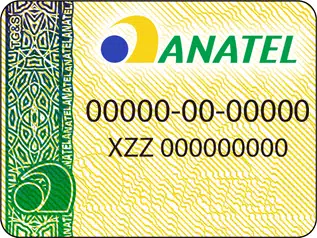 Padrão gráfico dos selos de homologação da Anatel, para fixação em carregadores de celular
